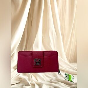 NWT Badgley Mischka Long Wallet (Wine)